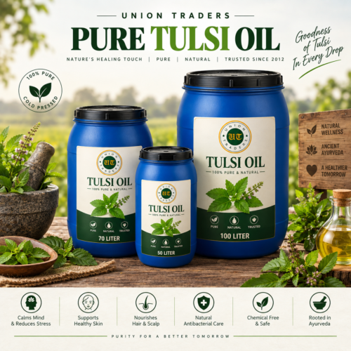 Union Traders Pure Tulsi Oil | 100% Natural Cold-Pressed Ayurvedic Oil - Image 1