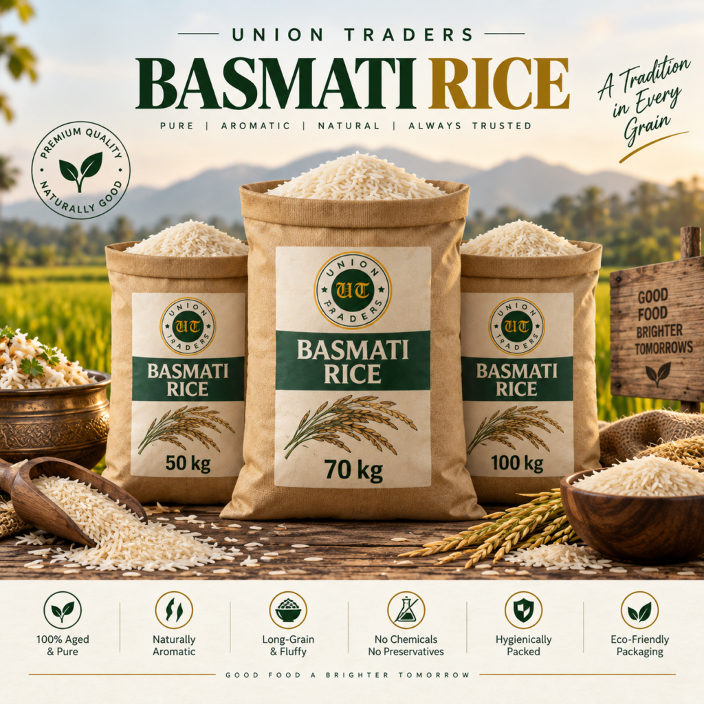Union Traders Basmati Rice | Aged Long-Grain & Aromatic Rice